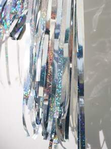 1 件激光雨幕 / 2 件/3 件（蓝色激光 + 香槟色套装）/ 2 件（香槟色雨幕）闪亮香槟色生日派对装饰背景、乔迁、周年纪念、婚礼装饰增添欢乐气氛 - 銀色 - 查看 6