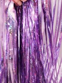 1 件激光雨幕 / 2 件/3 件（蓝色激光 + 香槟色套装）/ 2 件（香槟色雨幕）闪亮金色生日派对装饰背景、乔迁、周年纪念、婚礼装饰，增添欢乐气氛 - 淡紫色 - 查看 6