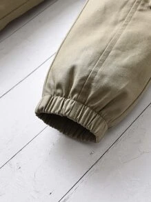 小男童翻蓋口袋工裝褲