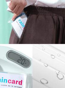 1pc Random Color Disposable Raincoat, Portable Universal Raincoat For Outdoor Insulation, Galentines, Puppy, Carnival, Spring Summer Picks, Brides Maid Gifts, Room, Bedroom Decor, Bedroom Decor, Beach, Travel, For Men, For Women, Vacation - Multicolor - View 5