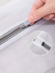 Bolsa de lavandería para lavadora de 5 piezas, bolsa de lavandería de malla fina, bolsa de sujetador de lencería grande - Blanco - Ver 5