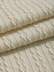 DAZY Solid Round Neck Tee - Beige - View 3