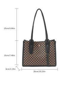 Geometric Pattern Double Handle Square Bag - Multicolor - View 4