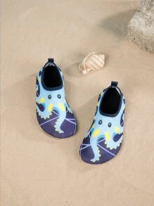 男孩針腳細節卡通章魚水襪