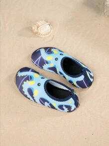 男孩針腳細節卡通章魚水襪