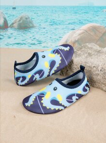 男孩針腳細節卡通章魚水襪