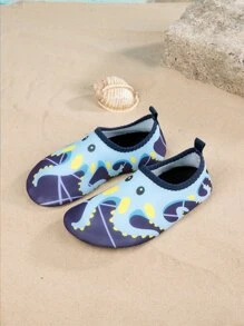 男孩針腳細節卡通章魚水襪