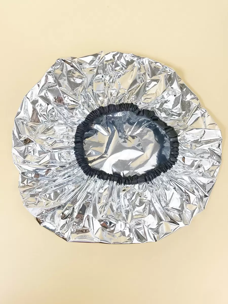 1 件发型烫发焗油发膜温度自加热头部护理无需插电蒸汽帽可使用焗锡箔帽、美发工具、美发产品及配件理发沙龙美容旅行必需品、光滑后刷、理发配件、吹风机 - 銀色 - 查看 1