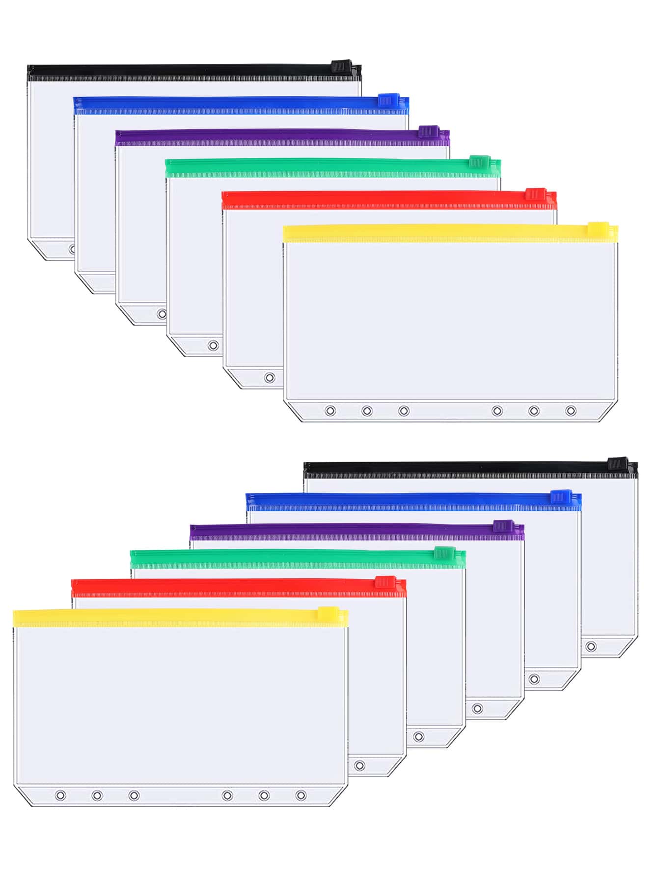 12入組極簡風格文件袋 - 彩色 - 查看 1