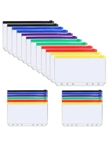 12入組極簡風格文件袋 - 彩色 - 查看 4