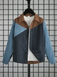 SHEIN Boys Colour Block Shirt Without Tee - Multicolor - View 1