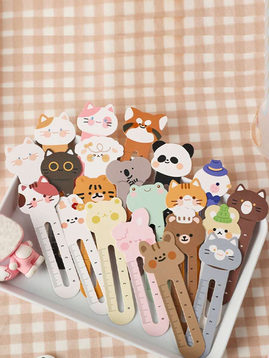 30pcs Cartoon Graphic Bookmark - Multicolor - View 1