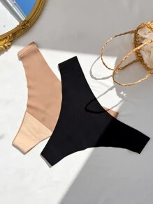 3 条装豹纹隐形性感内裤套装 - 彩色 - 查看 3