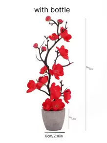 قطعة واحدة نبات صناعي معشش ، زهرة شباع صغيرة مع عبوة ، لديكور المنزل ، عيد الحب ، هدية