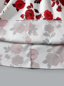 Girls Floral Print Cami Dress - White - View 6