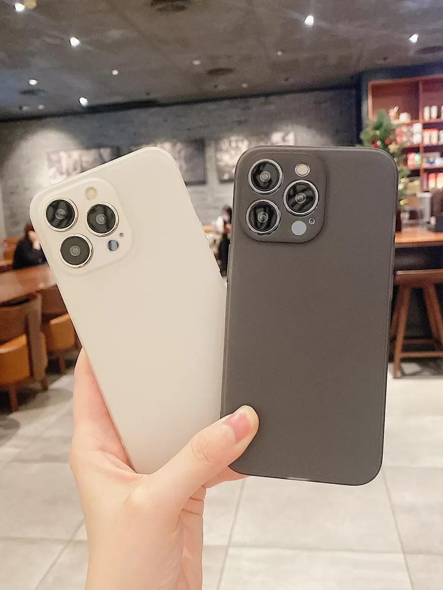 2pcs Plain Phone Case - Multicolor - View 1