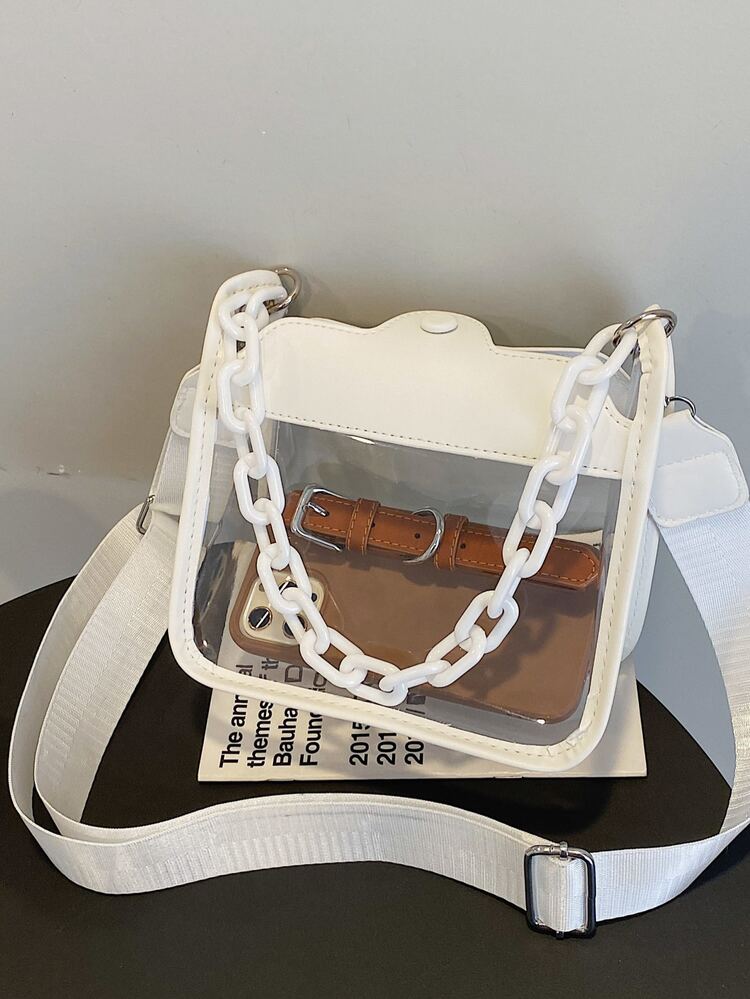 Túi Crossbody Nữ Khối Màu - trắng - Xem 5