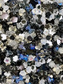 1 盒花朵图案美甲装饰 DIY 指甲饰品 指甲宝石 美甲用品 - 彩色 - 查看 3