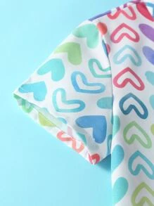 小男童滿版心形印花襯衫