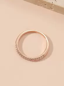 Anillo zirconia cúbica - Oro rosa - Ver 3