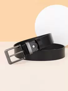 Men Square Buckle Belt For Daily Use Gift For Friend Casual - Black - View 2
