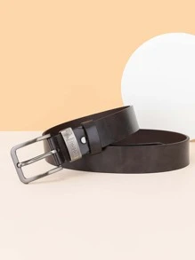 Hombres Cinturón con hebilla cuadrada - Café integral - Ver 2