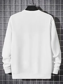 Manfinity Men Slogan Graphic Sweatshirt - White - View 2
