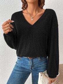 SHEIN Frenchy Guipure Lace Insert Drop Shoulder Tee - Black - View 2