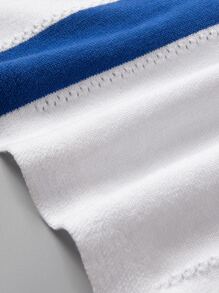 Manfinity Homme Hombres Top de punto de color combinado de cuello polo