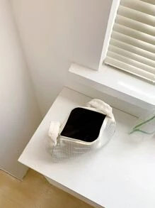 Bolsa cuadrada minimalista - Beis - Ver 6