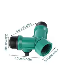 1pc American Standard Y Valve Splitter With On/Off Switch, Plastic Garden Hose Connector - Multicolor - View 2