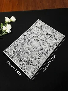 1pc Hollow Out Placemat - Silver - View 2