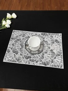1pc Hollow Out Placemat - Silver - View 4
