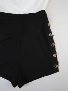 Hauture 彩色链条系带侧系带正面镂空连身衣 - 彩色 - 查看 3