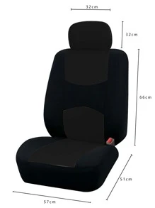2入組汽車座套 - 黑色 - 查看 3