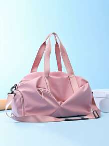 1pc Zip Front Training Bag - Pink - View 3