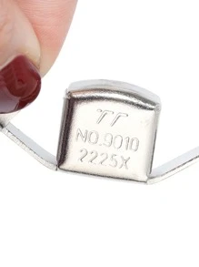 1pc Sewing Machine Pressed Foot, Silver Stainless Steel Sewing Machine Presser Tool For DIY Sewing - Silver - View 4