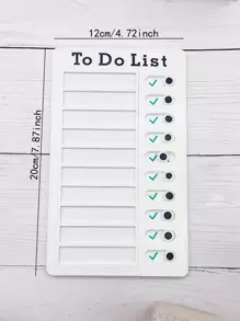 1pc Letter Graphic Plan Board - Multicolor - View 2