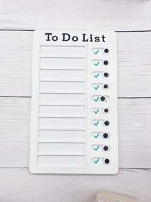 1pc Letter Graphic Plan Board - Multicolor - View 4