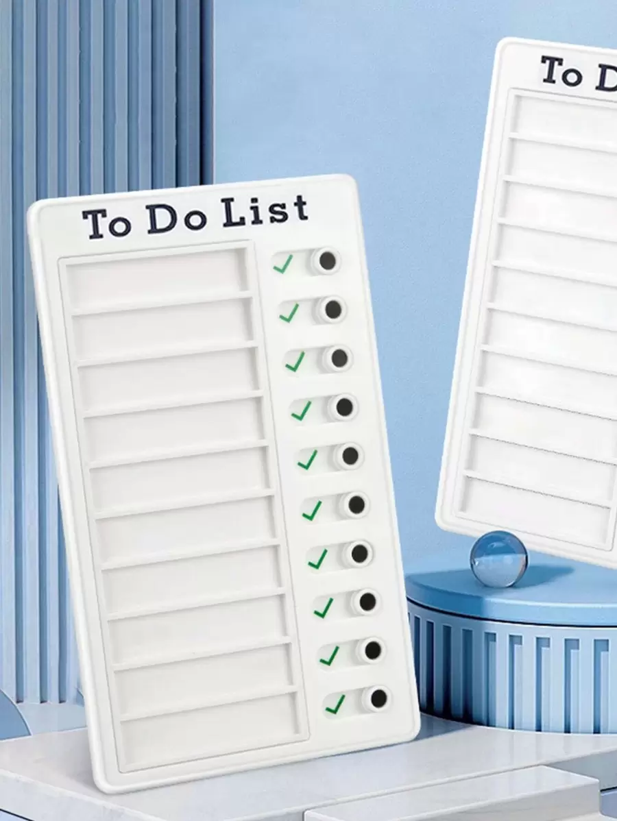 1pc Letter Graphic Plan Board - Multicolor - View 1