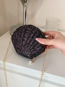 Women Evening Bags glitter Glamor - Hitam - View 1