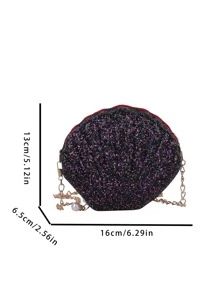 Women Evening Bags glitter Glamor - Hitam - View 8