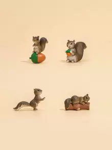 4 件松鼠设计装饰工艺品最佳礼物