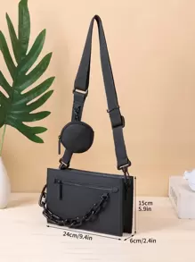 2 peças bolsa de ombro da moda masculina, conjunto de bolsa crossbody para festa, viagem, festival