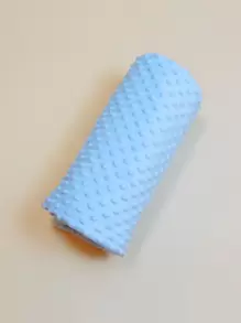 1 件婴儿纯色襁褓毯，双层柔软夏尔巴羊毛保暖被子，适合秋冬季 - 藍色 - 查看 6