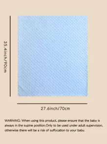 1 件婴儿纯色襁褓毯，双层柔软夏尔巴羊毛保暖被子，适合秋冬季 - 藍色 - 查看 9