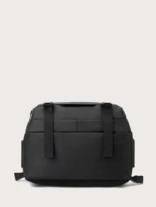 Minimalist Casual Business School Backpack - Black - View 4