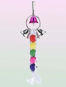 1pc Bell & Bead Decor Bird Toy - Multicolor - View 2