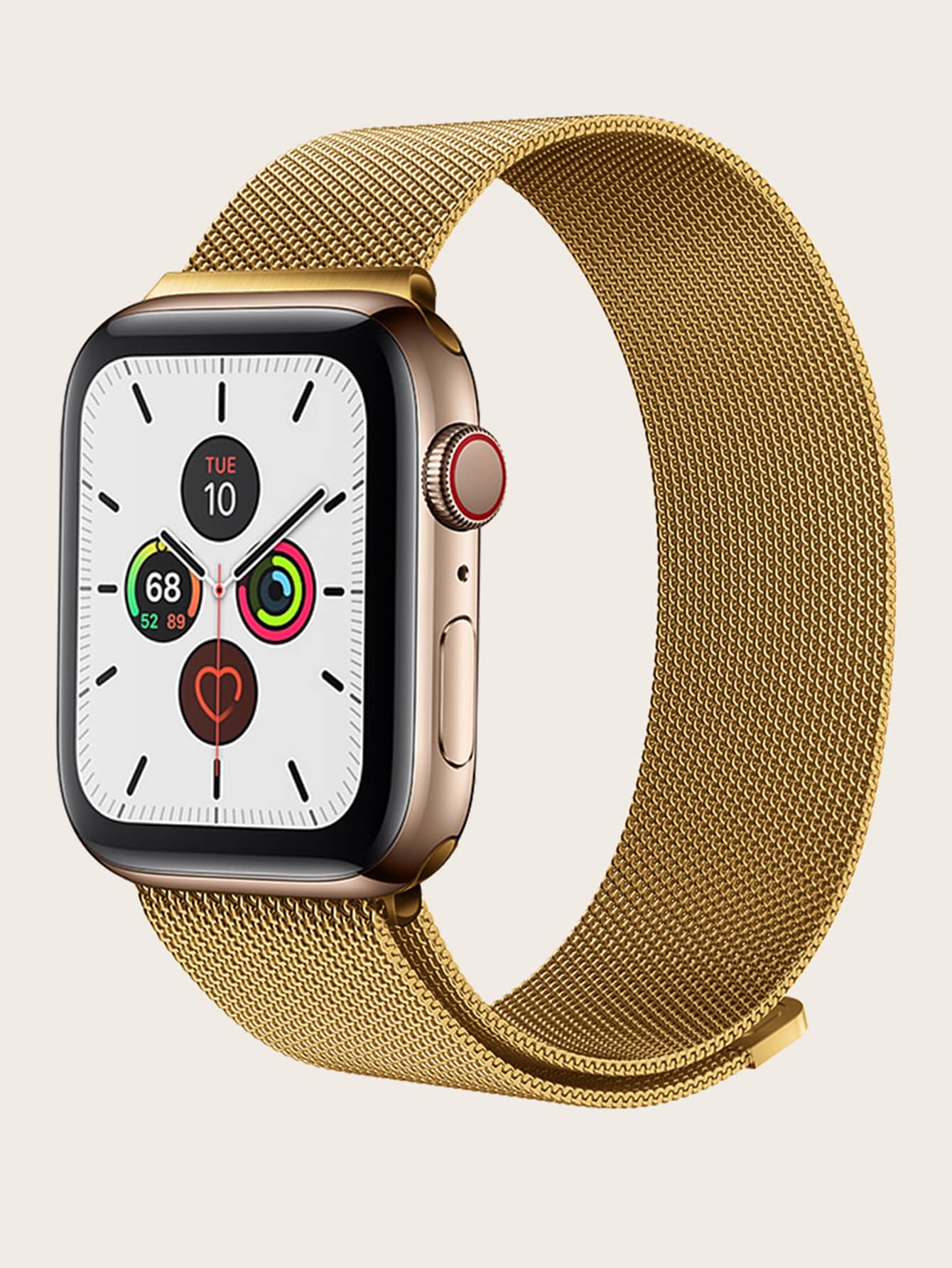 Milanese 磁性防水一體式錶帶 相容蘋果1-9代智慧手錶 - 金色 - 查看 1