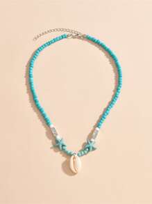 Vòng cổ mặt dây chuyền vỏ sò trang trí sao biển - Nhiều màu - Xem 4